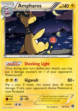 Ampharos⁣ - Steam Siege⁣ (Holo Rare)⁣ [40]