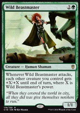 Wild Beastmaster⁣ - Commander 2016⁣ (Rare)⁣ [176]