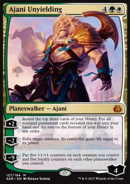 Ajani Unyielding⁣ - Aether Revolt⁣ (Mythic)⁣ [127]