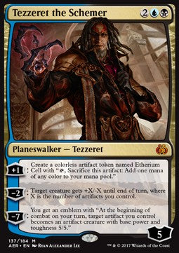 Tezzeret the Schemer⁣ - Aether Revolt⁣ (Mythic)⁣ [137]