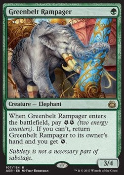 Greenbelt Rampager⁣ - Aether Revolt⁣ (Rare)⁣ [107]