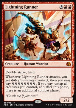 Lightning Runner⁣ - Aether Revolt⁣ (Mythic)⁣ [90]