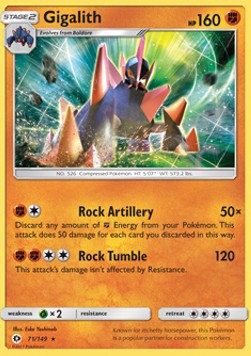 Gigalith⁣ - Sun & Moon⁣ (Holo Rare)⁣ [71]