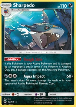 Sharpedo⁣ - Sun & Moon⁣ (Holo Rare)⁣ [82]