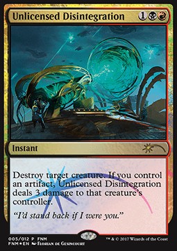 Unlicensed Disintegration⁣ - Friday Night Magic Promos⁣ (Rare)