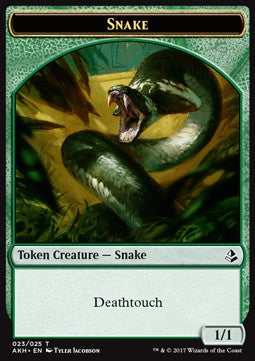 Snake Token (Green 1/1 Deathtouch)⁣ - Amonkhet⁣ (Token)⁣ [T23]