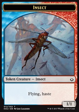 Insect Token (Blue and Red 1/1)⁣ - Hour of Devastation⁣ (Token)⁣ [T12]
