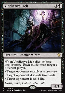 Vindictive Lich⁣ - Commander 2017⁣ (Rare)⁣ [21]