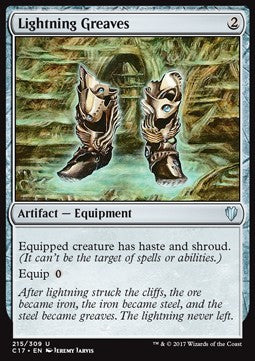 Lightning Greaves⁣ - Commander 2017⁣ (Uncommon)⁣ [215]