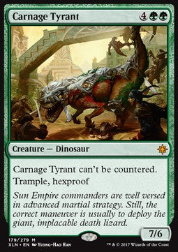 Carnage Tyrant⁣ - Ixalan⁣ (Mythic)⁣ [179]