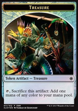 Treasure Token / Dinosaur Token (G 3/3)⁣ - Friday Night Magic Promos⁣ (Token)⁣ [2017-11]
