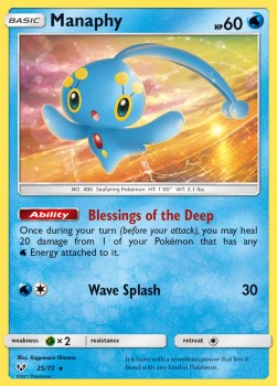 Manaphy⁣ - Shining Legends⁣ (Holo Rare)⁣ [25]
