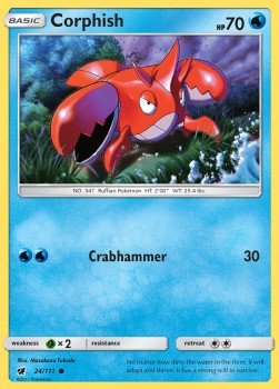 Corphish⁣ - Crimson Invasion⁣ (Common)⁣ [24]