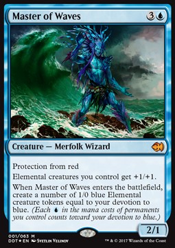 Master of Waves⁣ - Duel Decks: Merfolk vs. Goblins⁣ (Mythic)⁣ [1]