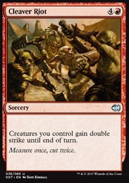 Cleaver Riot⁣ - Duel Decks: Merfolk vs. Goblins⁣ (Uncommon)⁣ [36]