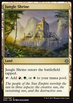 Jungle Shrine⁣ - Explorers of Ixalan⁣ (Uncommon)⁣ [46]