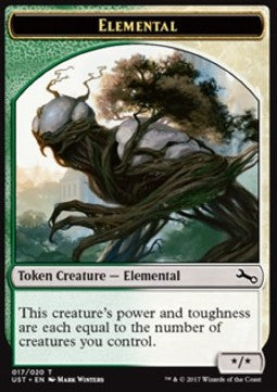 Elemental Token (Green and White */*)⁣ - Unstable⁣ (Token)⁣ [T17]