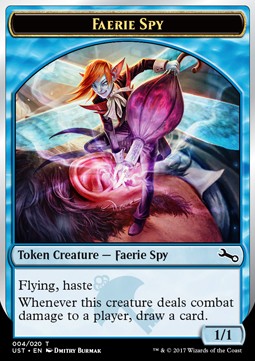 Faerie Spy Token (Blue 1/1)⁣ - Unstable⁣ (Token)⁣ [T04]