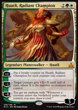 Huatli, Radiant Champion⁣ - Rivals of Ixalan⁣ (Mythic)⁣ [159]