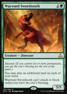 Wayward Swordtooth⁣ - Rivals of Ixalan⁣ (Rare)⁣ [150]