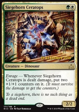 Siegehorn Ceratops⁣ - Rivals of Ixalan: Promos⁣ (Rare)⁣ [171]