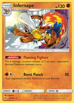 Infernape⁣ - Forbidden Light⁣ (Holo Rare)⁣ [59]