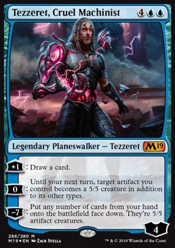 Tezzeret, Cruel Machinist⁣ - Core 2019⁣ (Mythic)⁣ [286]