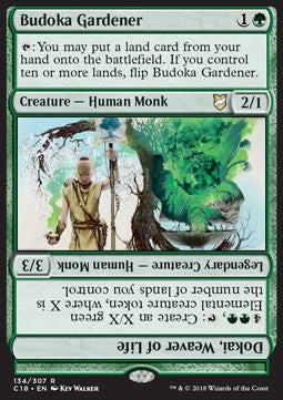 Budoka Gardener // Dokai, Weaver of Life⁣ - Commander 2018⁣ (Rare)⁣ [134]