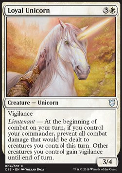 Loyal Unicorn⁣ - Commander 2018⁣ (Uncommon)⁣ [4]