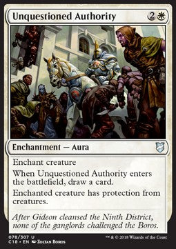 Unquestioned Authority - Commander 2018 (Uncommon) [C18-78]