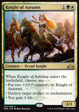 Knight of Autumn⁣ - Guilds of Ravnica⁣ (Rare)⁣ [183]