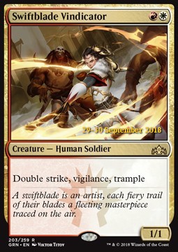 Swiftblade Vindicator⁣ - Guilds of Ravnica: Extras⁣ (Rare)⁣ [203]