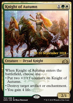 Knight of Autumn⁣ - Guilds of Ravnica: Extras⁣ (Rare)⁣ [183]