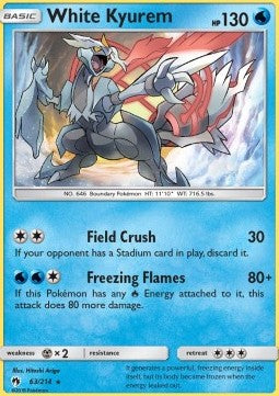 White Kyurem⁣ - Lost Thunder⁣ (Holo Rare)⁣ [63]