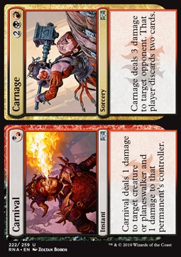 Carnival // Carnage⁣ - Ravnica Allegiance⁣ (Uncommon)⁣ [222]