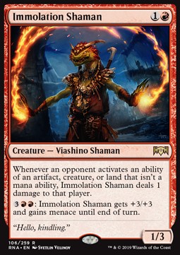Immolation Shaman⁣ - Ravnica Allegiance⁣ (Rare)⁣ [106]