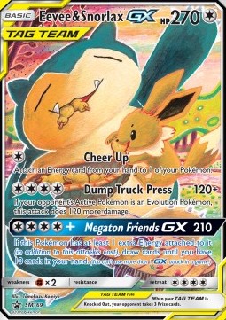 Eevee & Snorlax GX⁣ - SM Black Star Promos⁣ (Promo)⁣ [169]