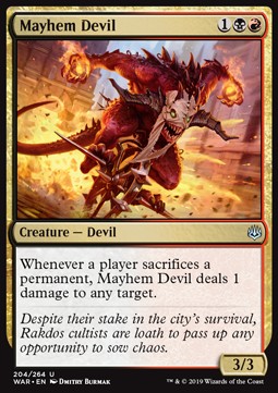 Mayhem Devil⁣ - War of the Spark⁣ (Uncommon)⁣ [204]