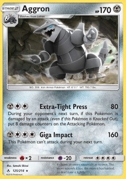 Aggron⁣ - Unbroken Bonds⁣ (Rare)⁣ [125]