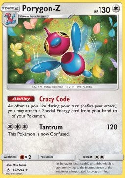 Porygon-Z⁣ - Unbroken Bonds⁣ (Holo Rare)⁣ [157]