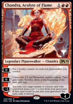 Chandra, Acolyte of Flame (V.1)⁣ - Core 2020: Extras⁣ (Rare)⁣ [126]