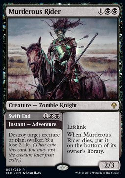 Murderous Rider // Swift End⁣ - Throne of Eldraine⁣ (Rare)⁣ [97]