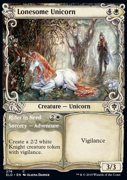 Lonesome Unicorn // Rider in Need⁣ - Throne of Eldraine: Extras⁣ (Common)⁣ [276]