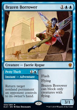 Brazen Borrower // Petty Theft⁣ - Throne of Eldraine⁣ (Mythic)⁣ [39]