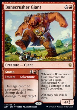 Bonecrusher Giant // Stomp (V.1) - Throne of Eldraine: Promos (Rare) [PELD-115]