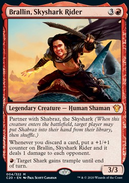 Brallin, Skyshark Rider⁣ - Commander: Ikoria⁣ (Mythic)⁣ [4]