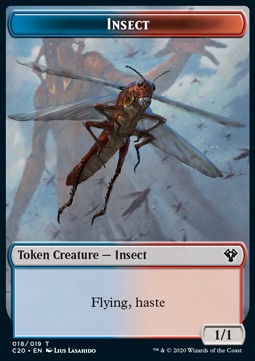 Insect Token (UR 1/1) // Drake Token (U 2/2)⁣ - Commander: Ikoria⁣ (Token)⁣ [T 18/08]