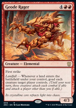 Geode Rager⁣ - Commander: Zendikar Rising⁣ (Rare)⁣ [6]