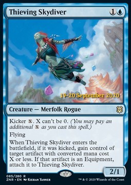 Thieving Skydiver (V.2)⁣ - Zendikar Rising: Promos⁣ (Rare)⁣ [85]
