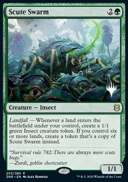 Scute Swarm (V.1)⁣ - Zendikar Rising: Promos⁣ (Rare)⁣ [203]
